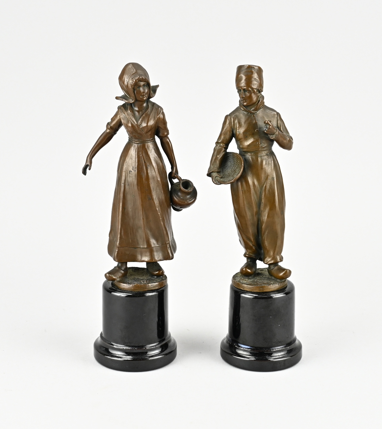 2x Bronze figure, 1900