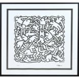 Print after Keith Haring, Entangled Figures