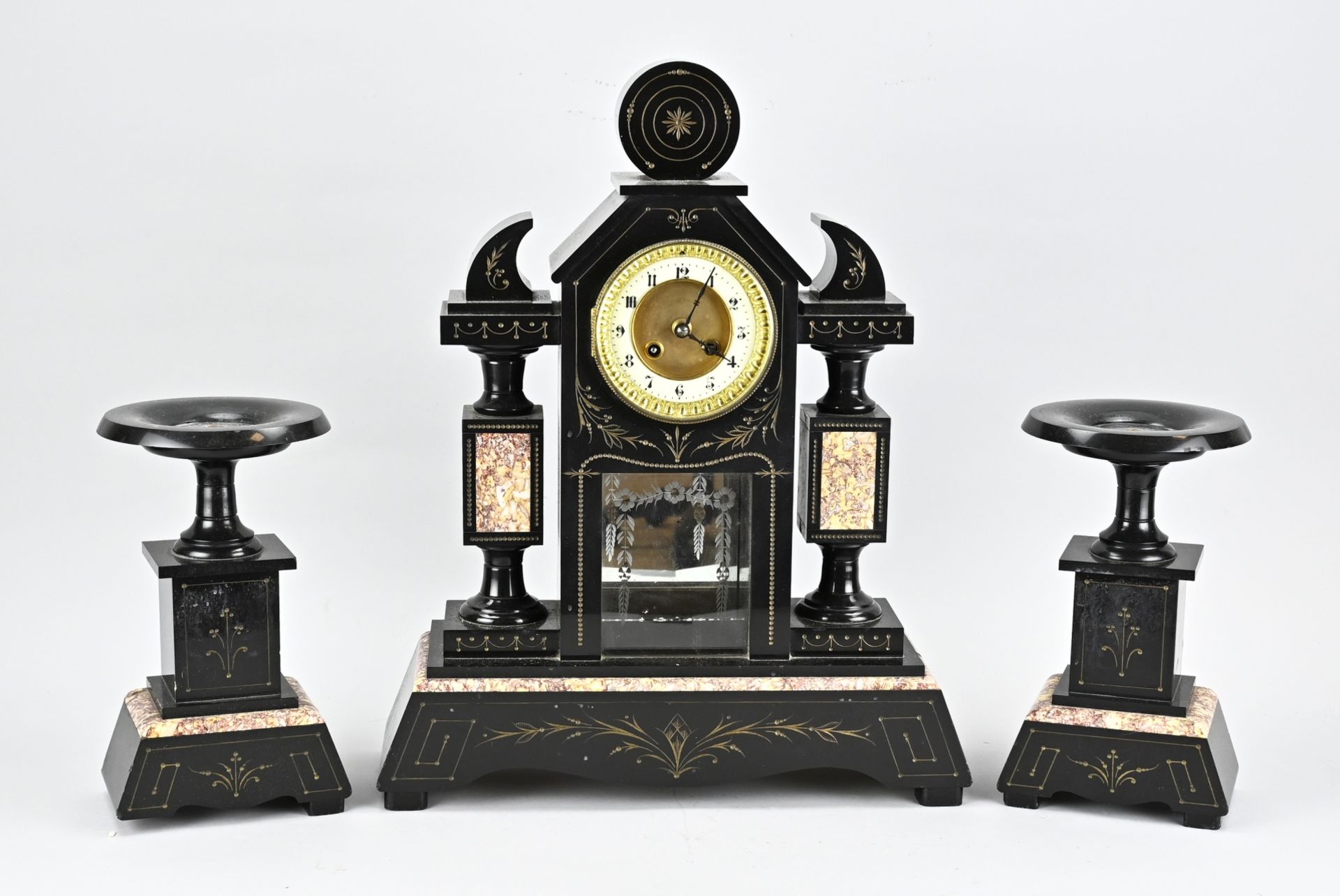 Antique French clock set