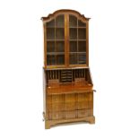 Antique secretary with glass top