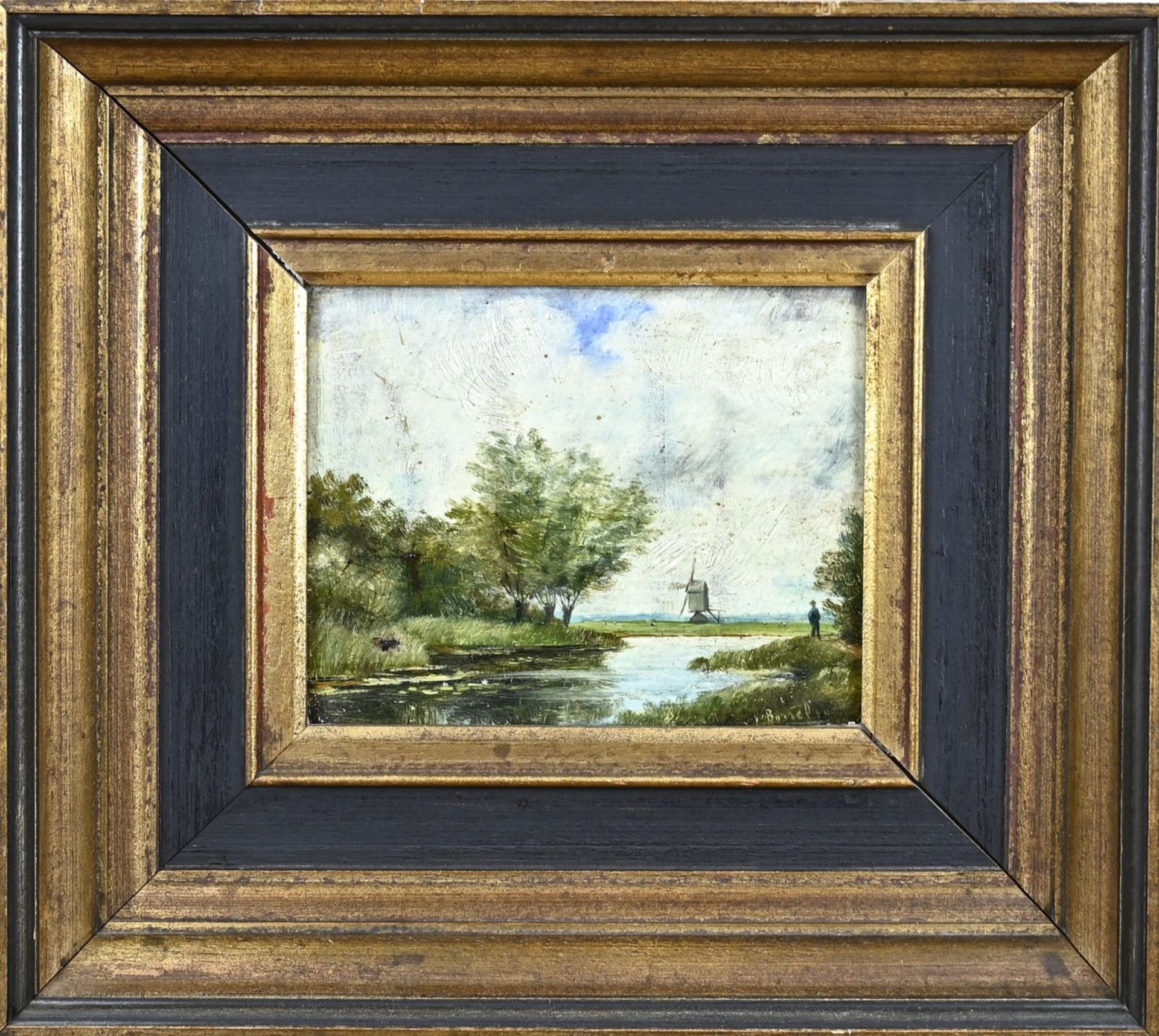 Unclear. signed, Landscape with mill