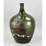 Antique glass storage bottle, H 55 cm.