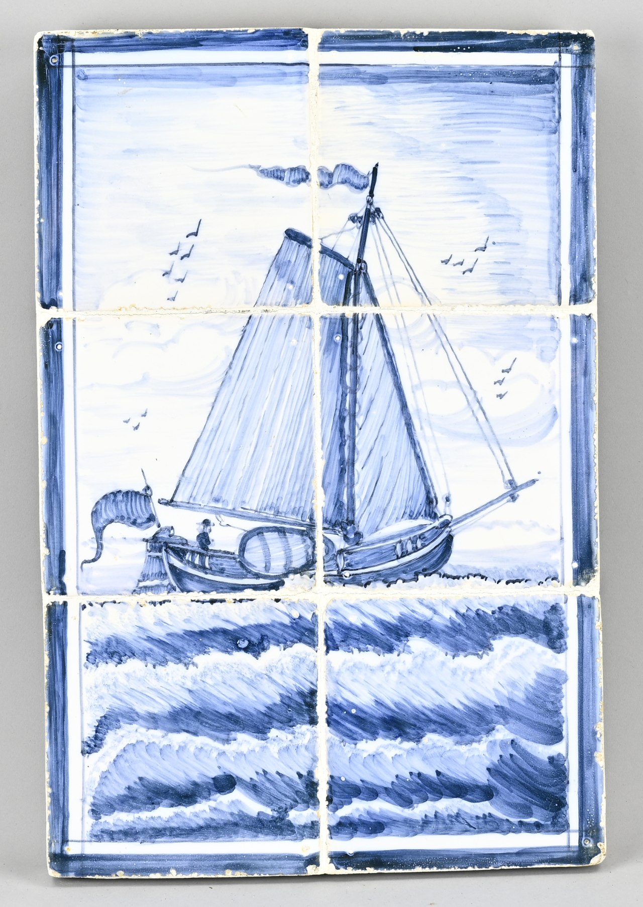 6-pass tile tableau, 39 x 26 cm.