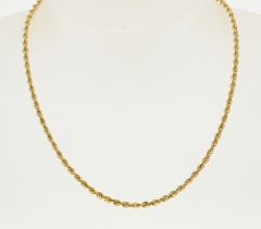 Gold cord necklace