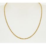 Gold cord necklace