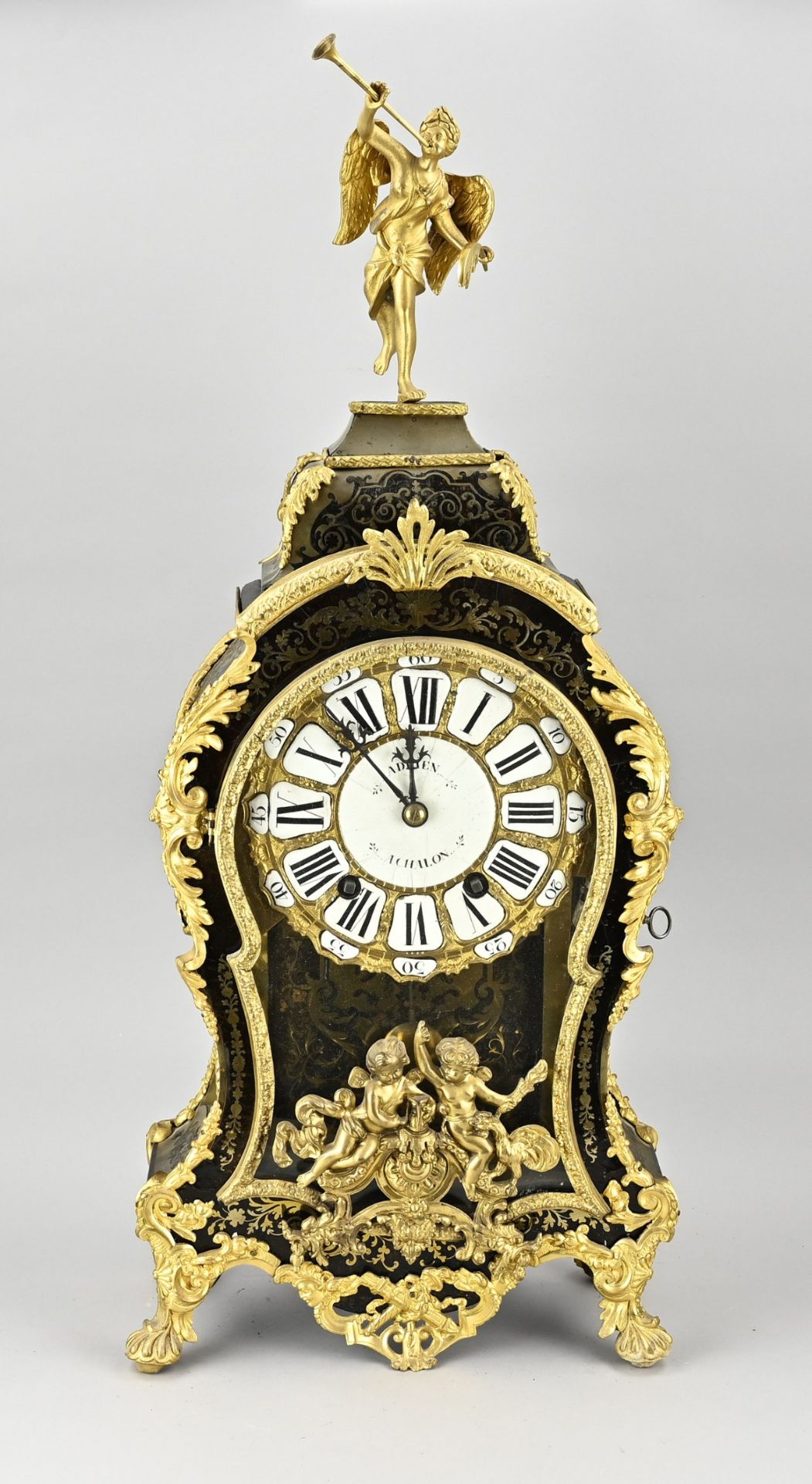 French boulle console clock - Image 2 of 4