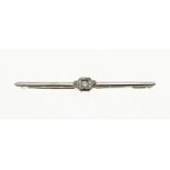 White gold brooch with zirconia