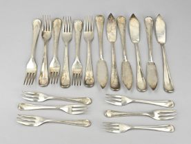 Silver fish cutlery, 6 persons