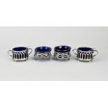 4 Silver salt cellars