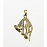 Gold panther pendant