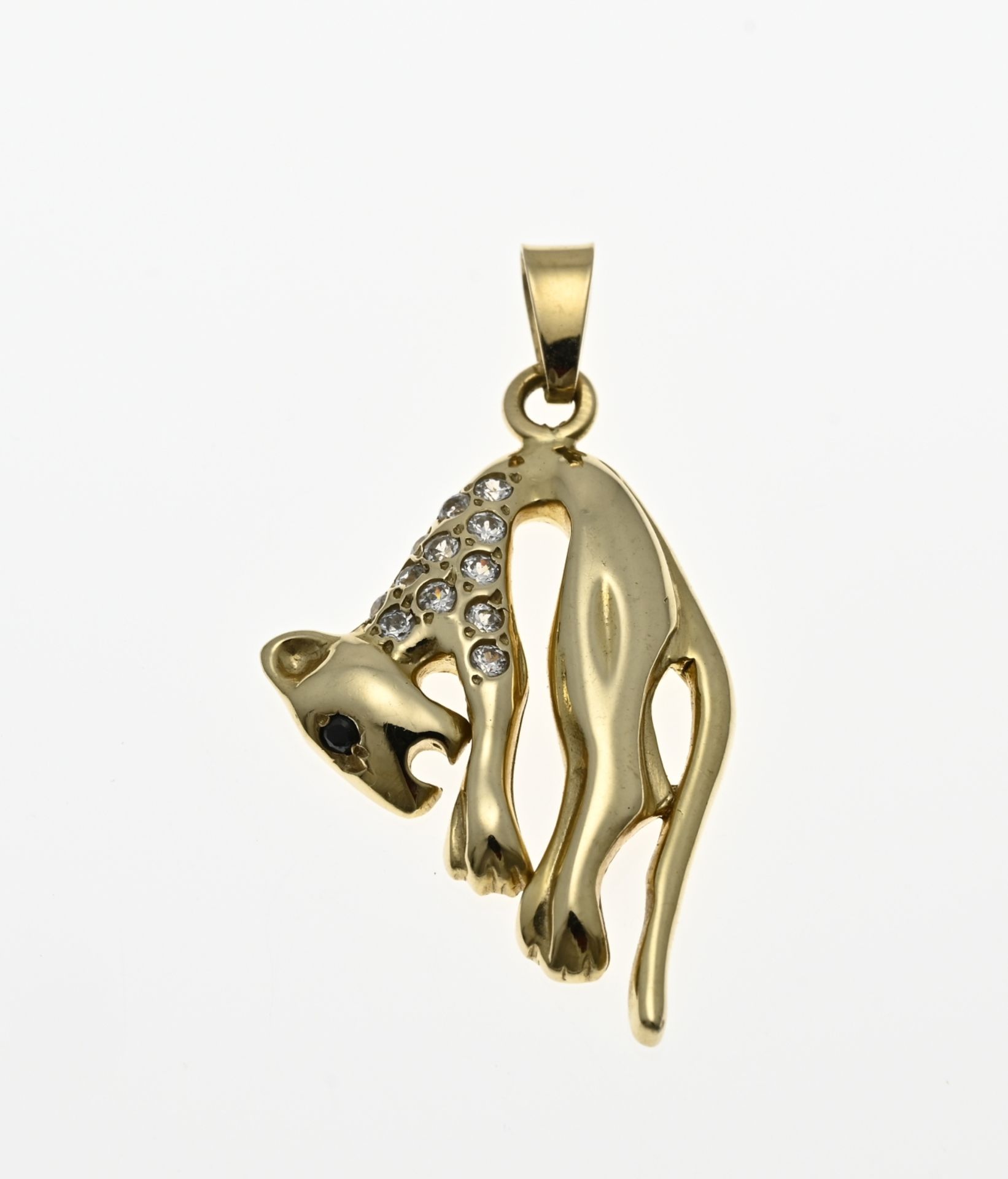 Gold panther pendant