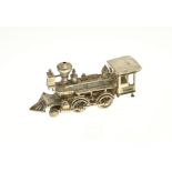 Silver miniature locomotive