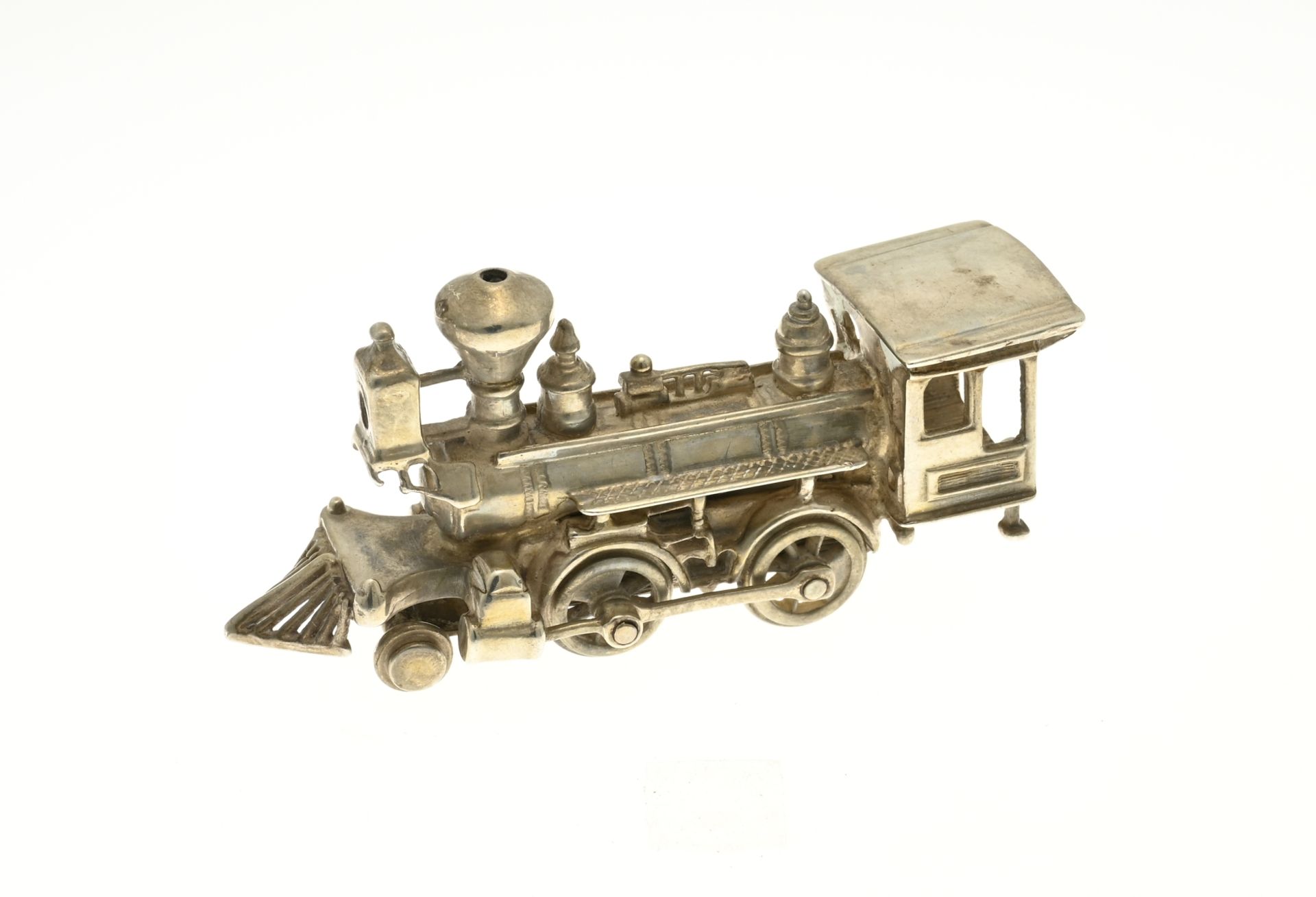 Silver miniature locomotive