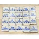 Lot of Frisian water landscape tiles (20 pcs.)