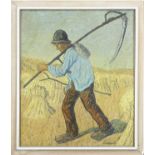 CA van Assendelft, Farmer in a field with a scythe