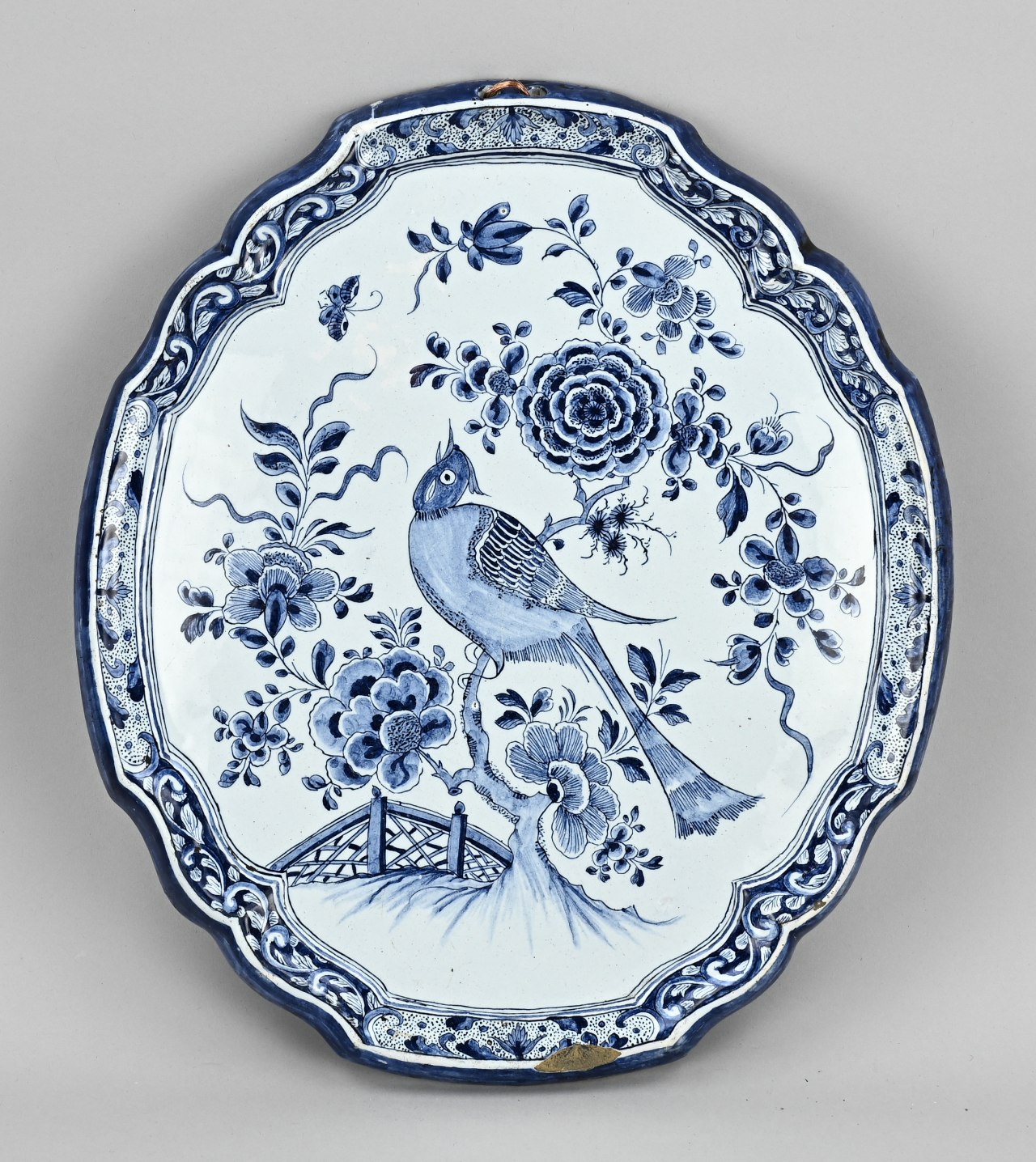 Delft wall plaque, 37 x 32 cm.