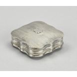 Silver box with ribbed decor