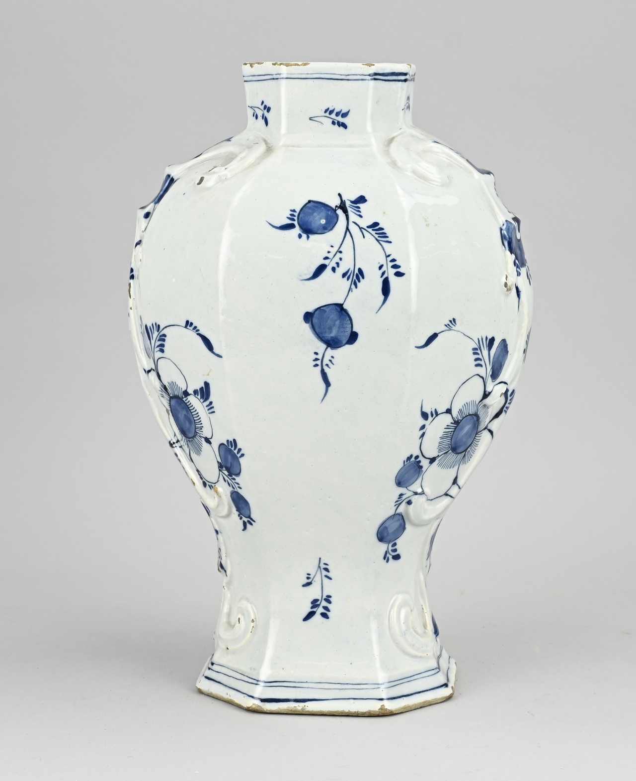 Antique Delft vase, H 31 cm. - Image 2 of 3