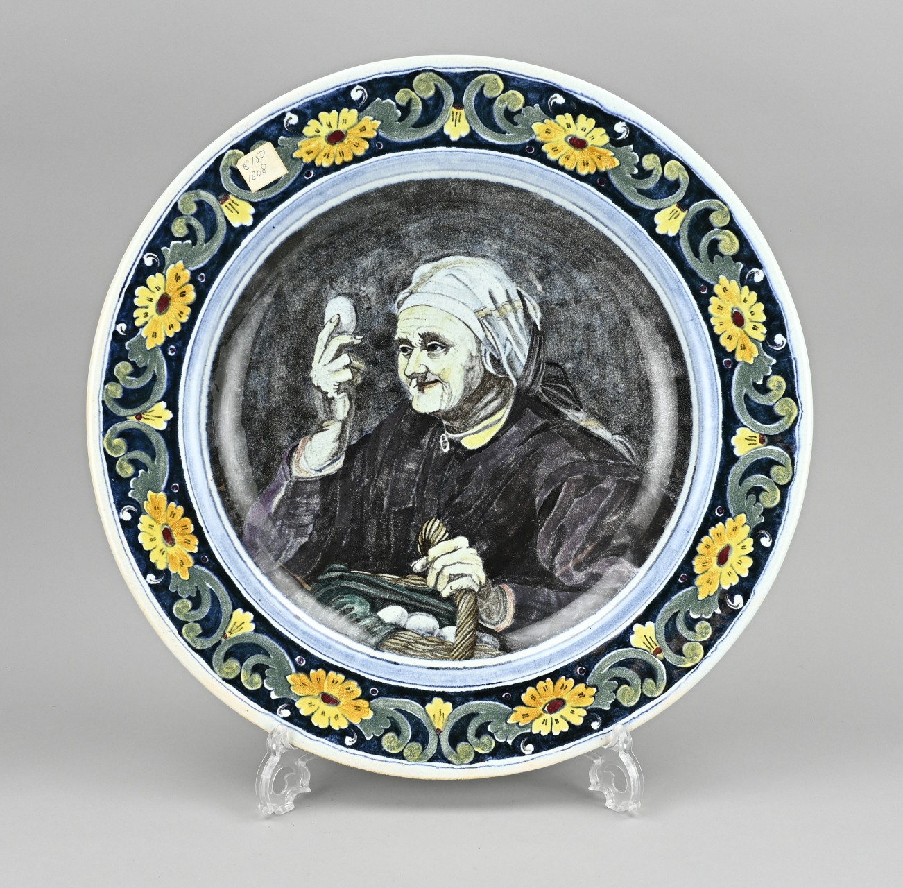 Delft dish (the egg lady) Ã˜ 41.6 cm.