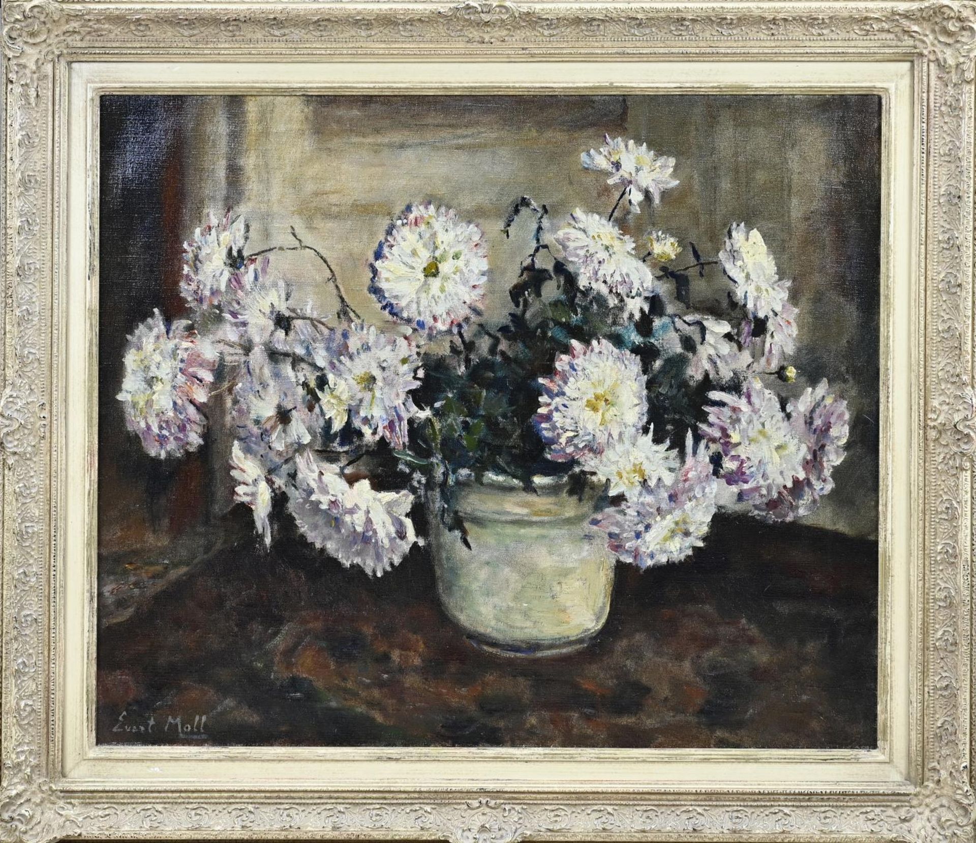 Evert Moll, Flower still life chrysanthemums