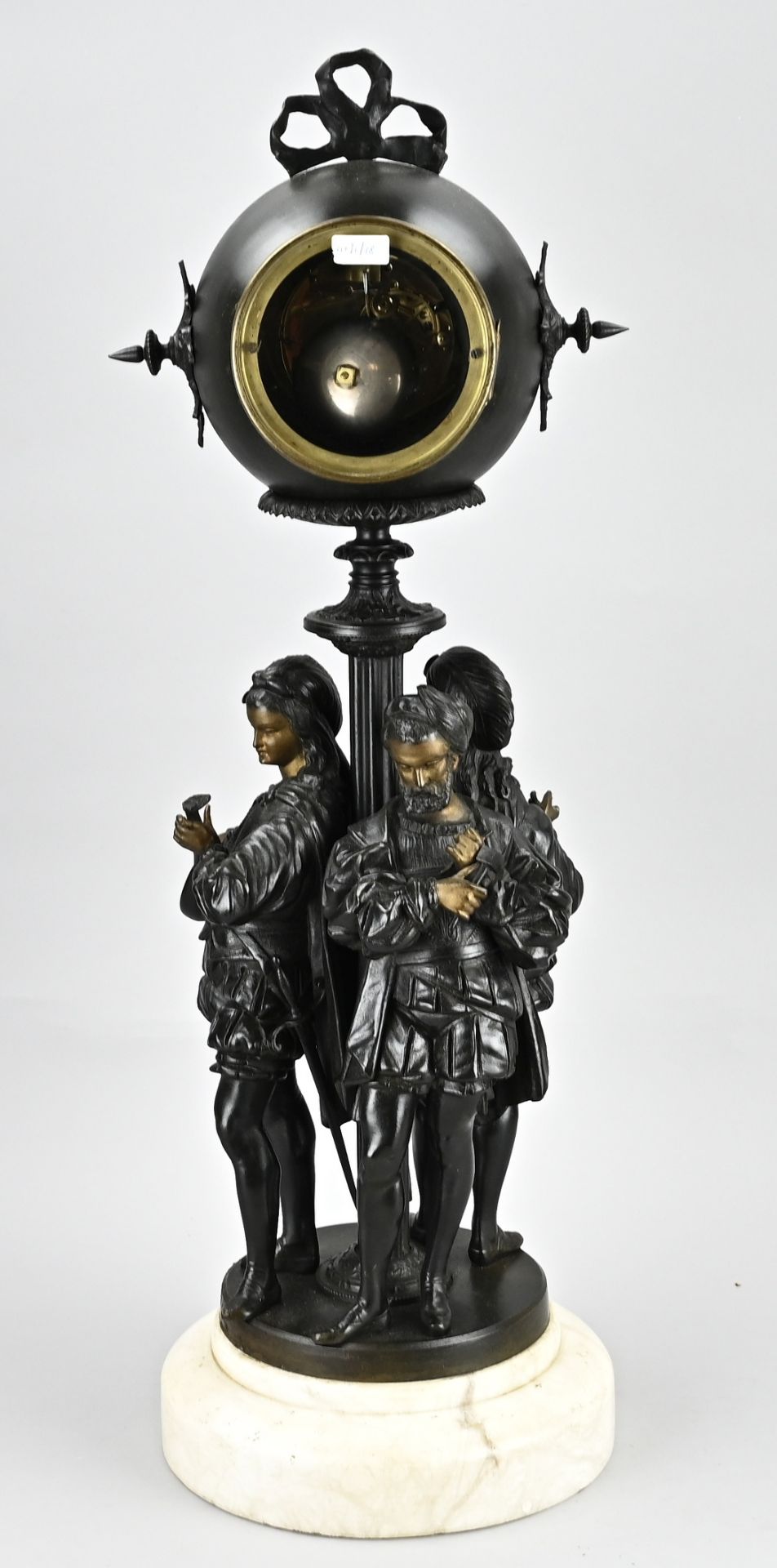 French figure mantel clock, H 70 cm. - Image 2 of 2