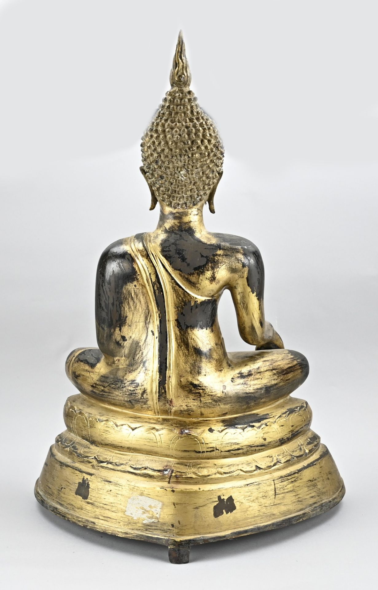 Bronze Buddha with gilding - Image 2 of 2