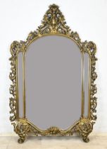 Large gilded mirror, 189 x 120 cm.