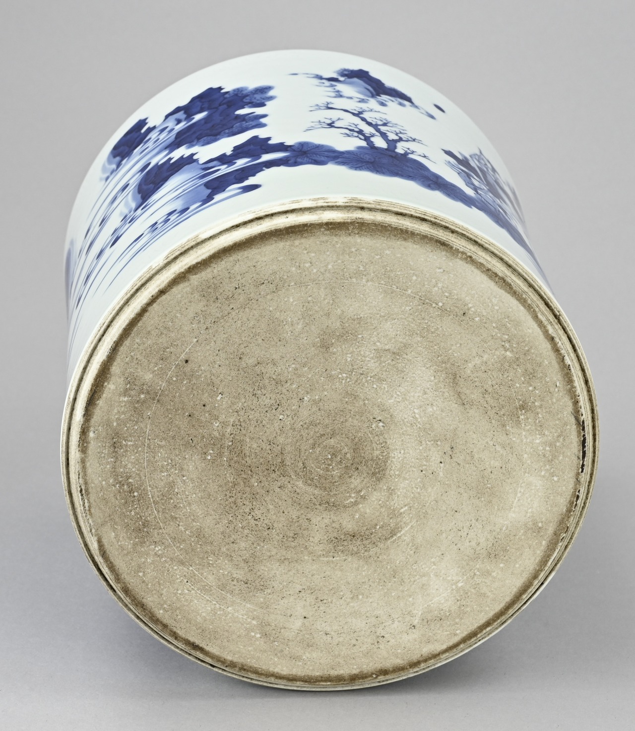 Chinese brush pot, H 20.7 x Ã˜ 21.8 cm. - Image 3 of 3