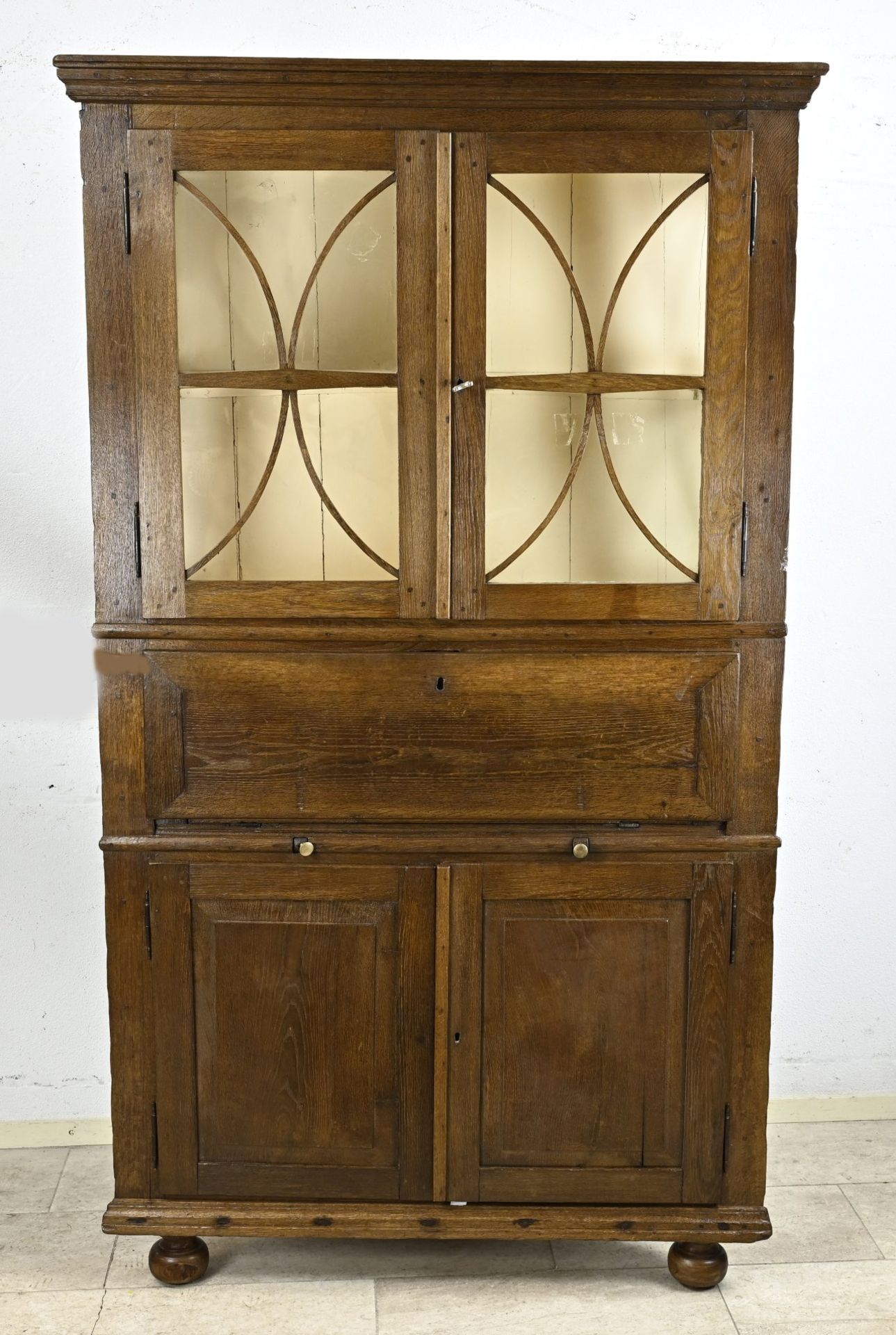 Oak corner cupboard