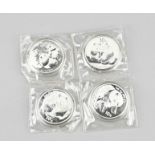 4x Silver panda coin