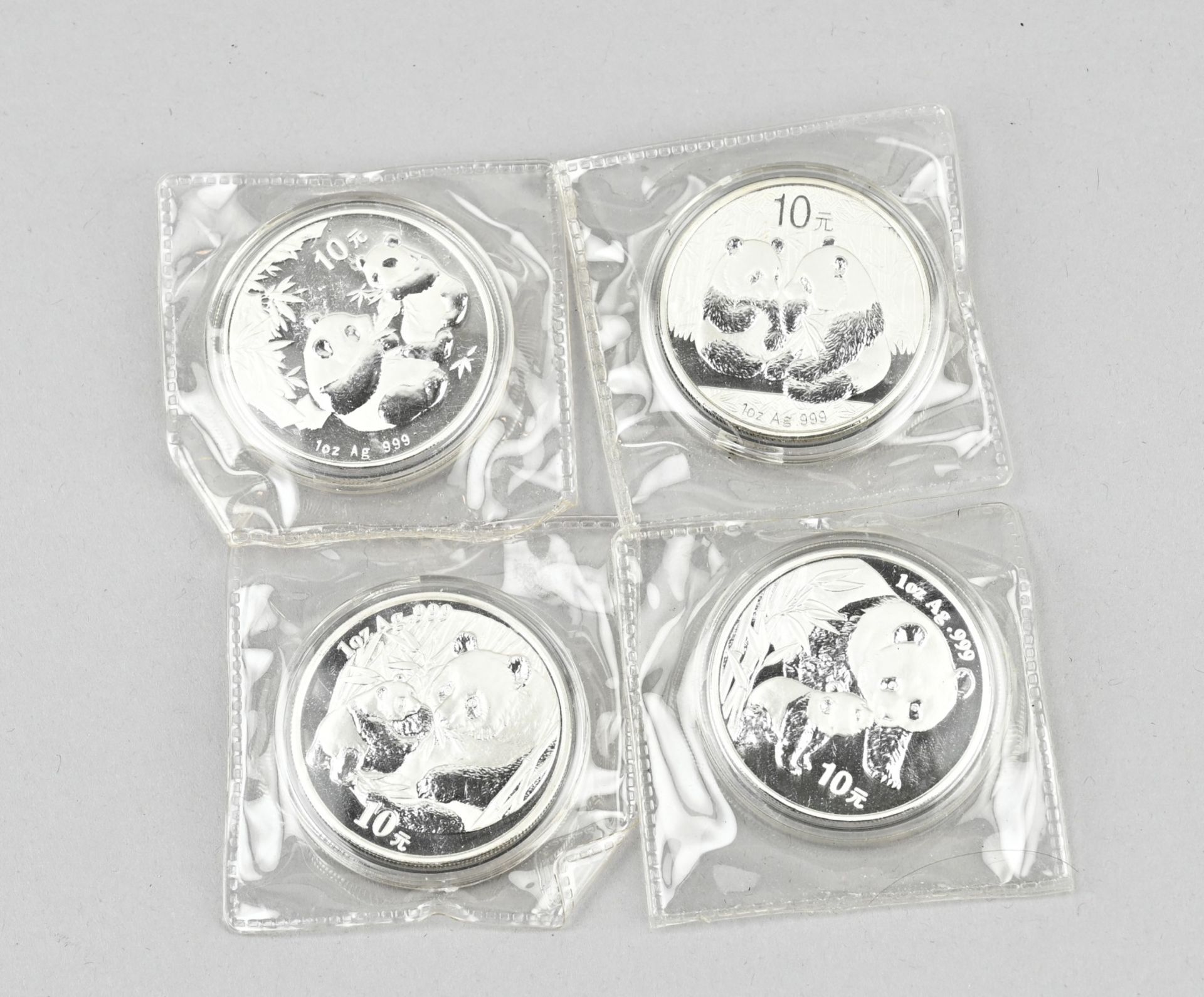 4x Silver panda coin