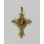 Golden cross with filigree