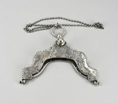 Silver bag bracket, 1797