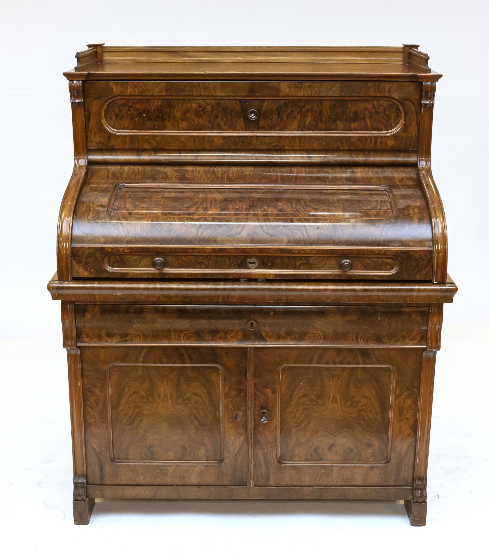 Burr walnut desk, 1860 - Bild 2 aus 2