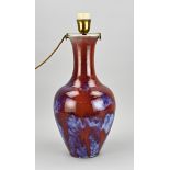 Chinese vase lamp, H 44 cm.