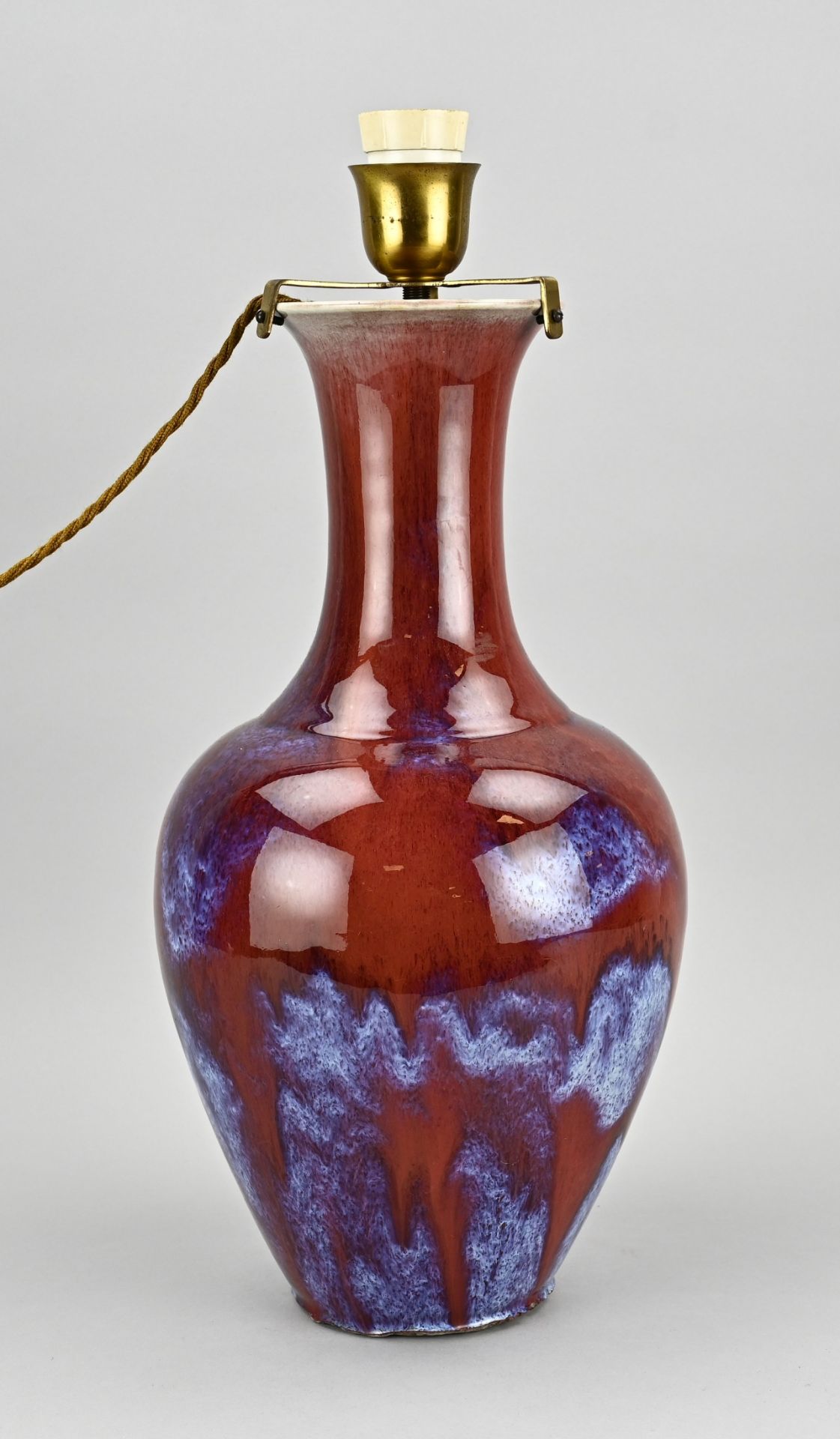 Chinese vase lamp, H 44 cm.