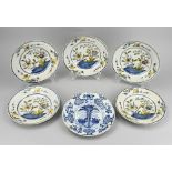 6x Delft plate Ã˜ 23 cm.