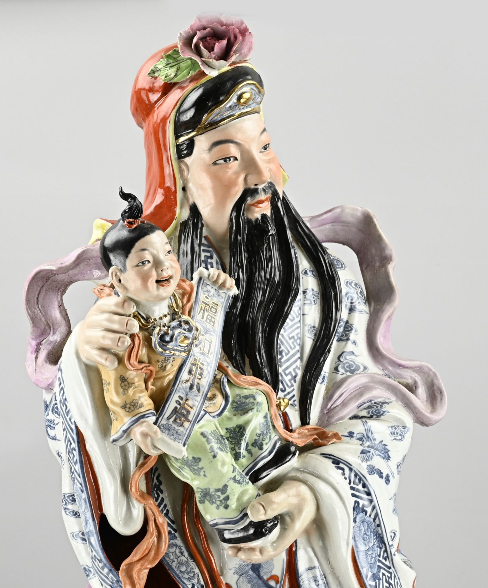 Chinese deity, 98 cm. - Bild 3 aus 3