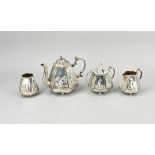 Silver tea set, 4 pieces