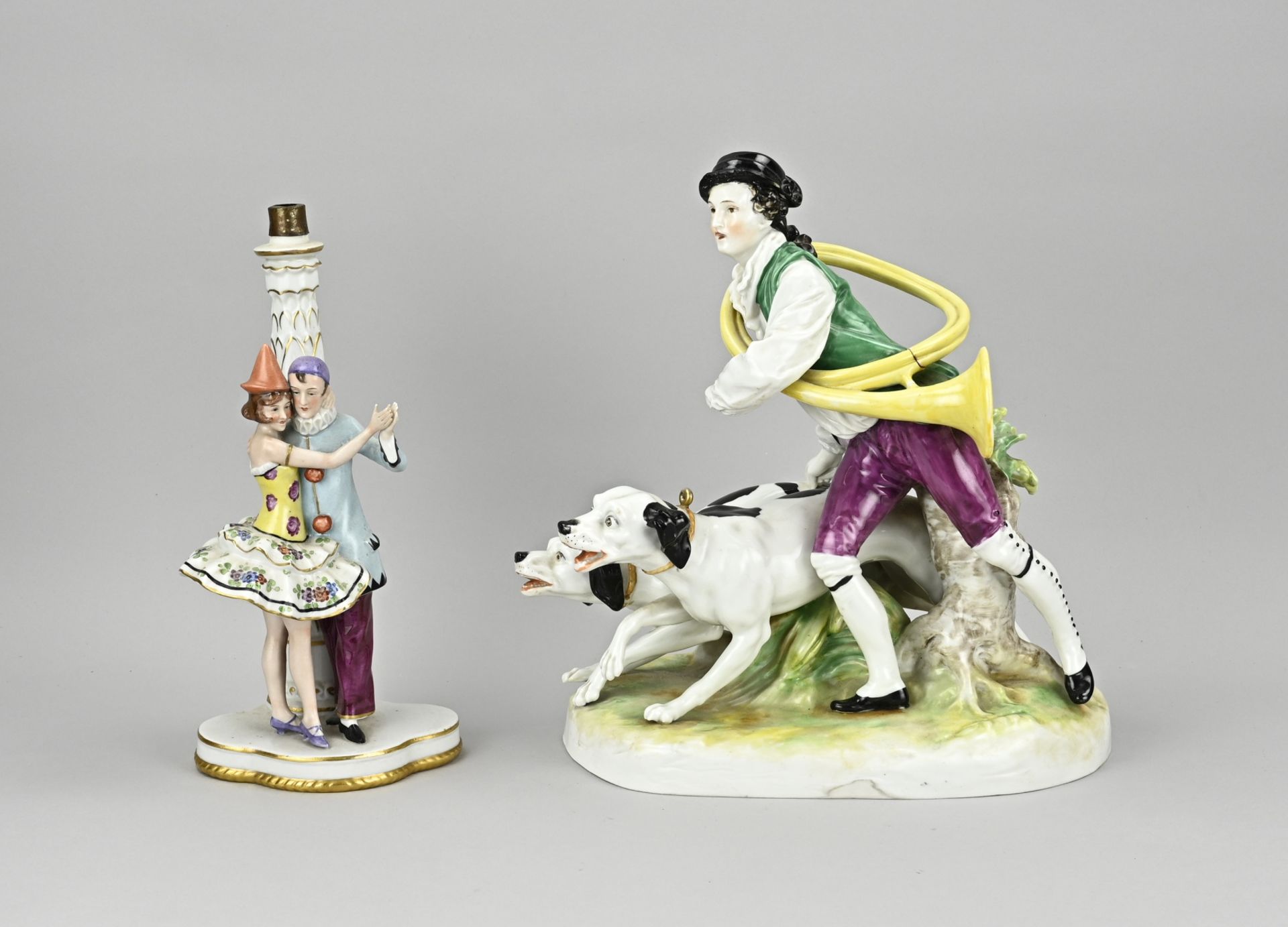 2x Porcelain figure