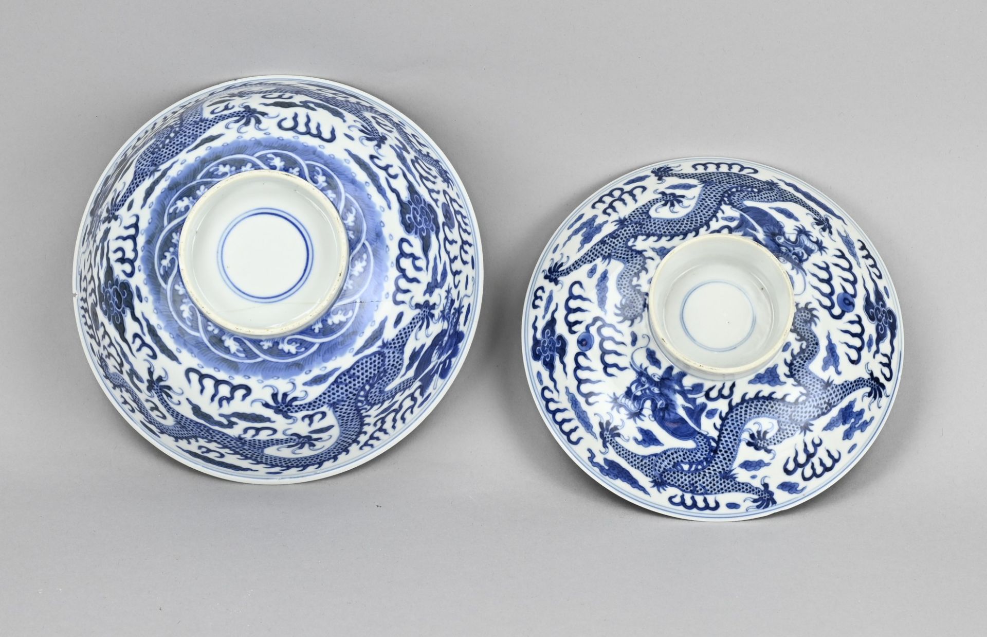 Chinese lidded bowl Ã˜ 19 cm. - Image 2 of 2