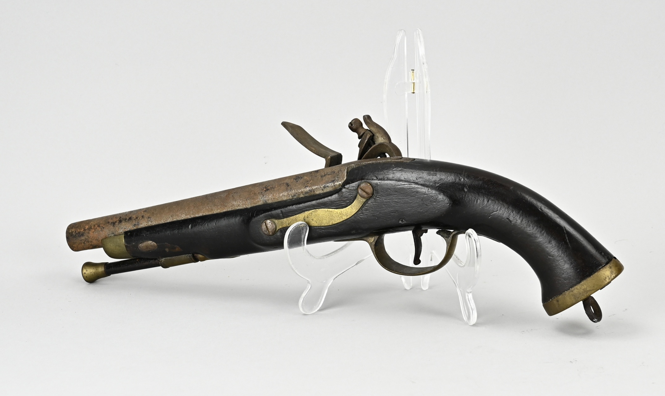 Antique flintlock pistol, L 40 cm. - Image 2 of 2