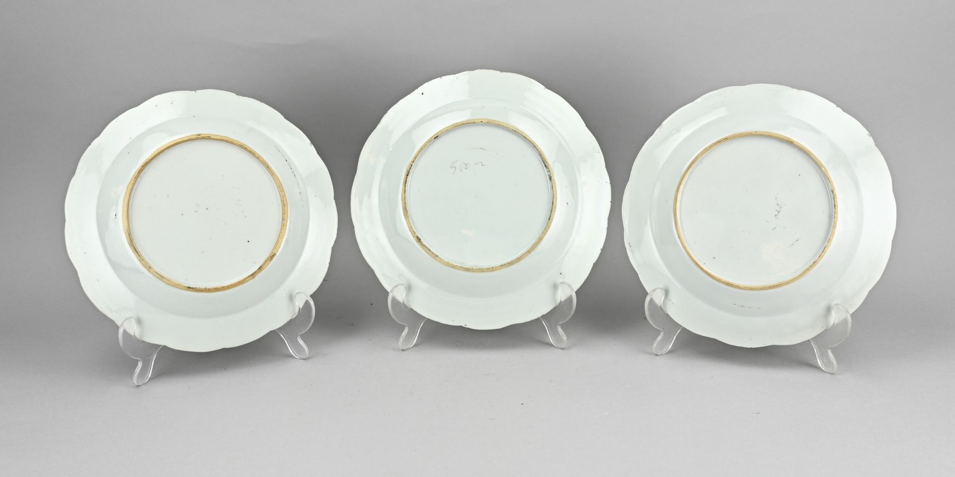 3x Family Rose plate Ã˜ 22.6 cm. - Image 2 of 2