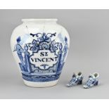 3x Antique Delft fayence