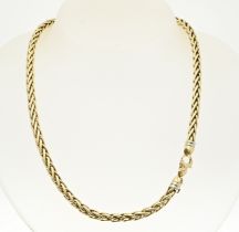 Gold foxtail necklace