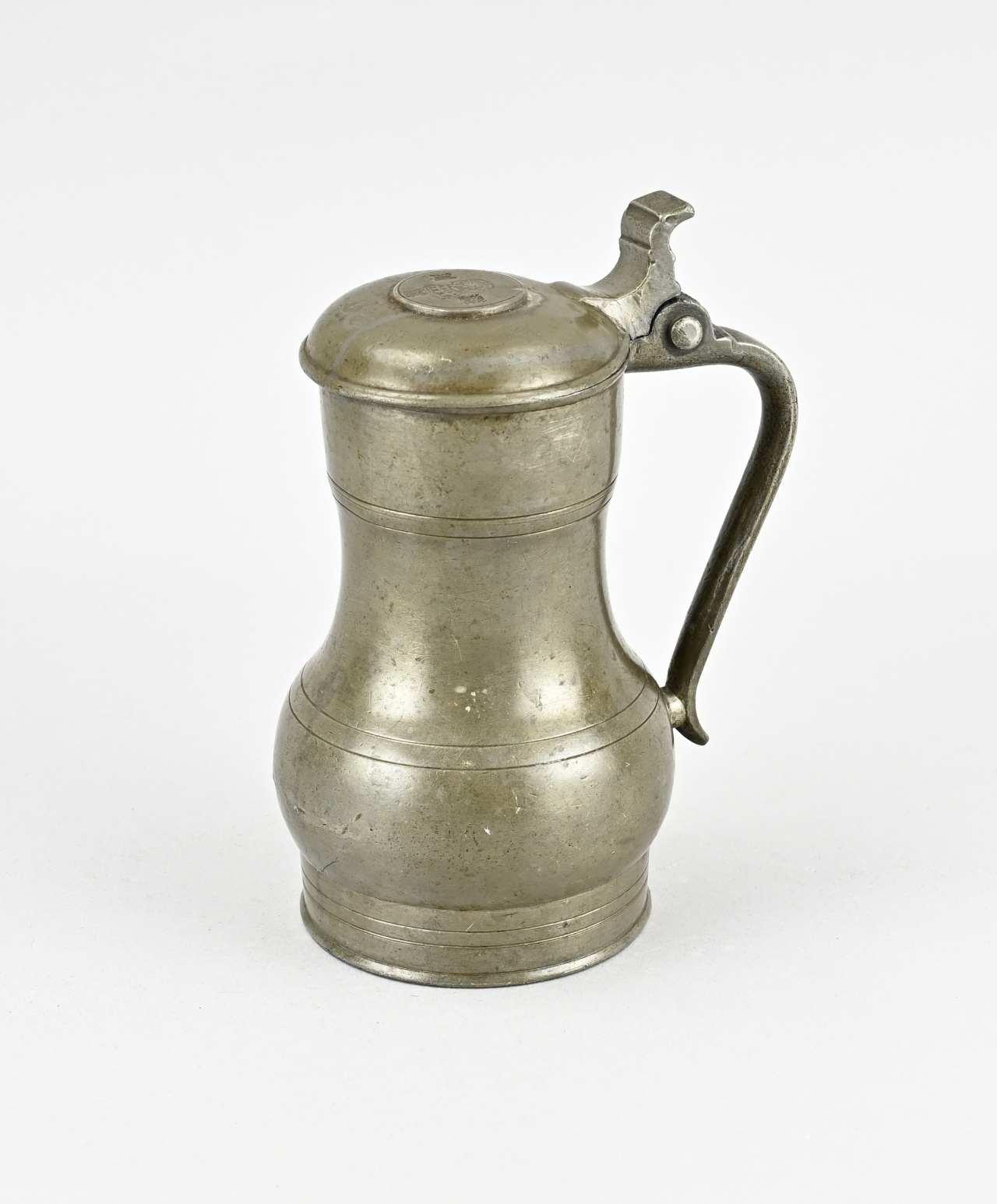 Antique pewter Rembrandt jug
