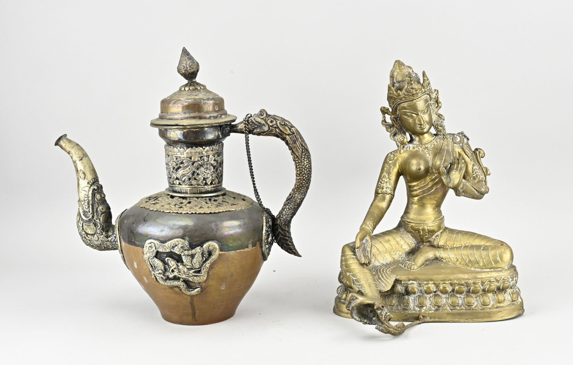 Bronze jug + Buddha