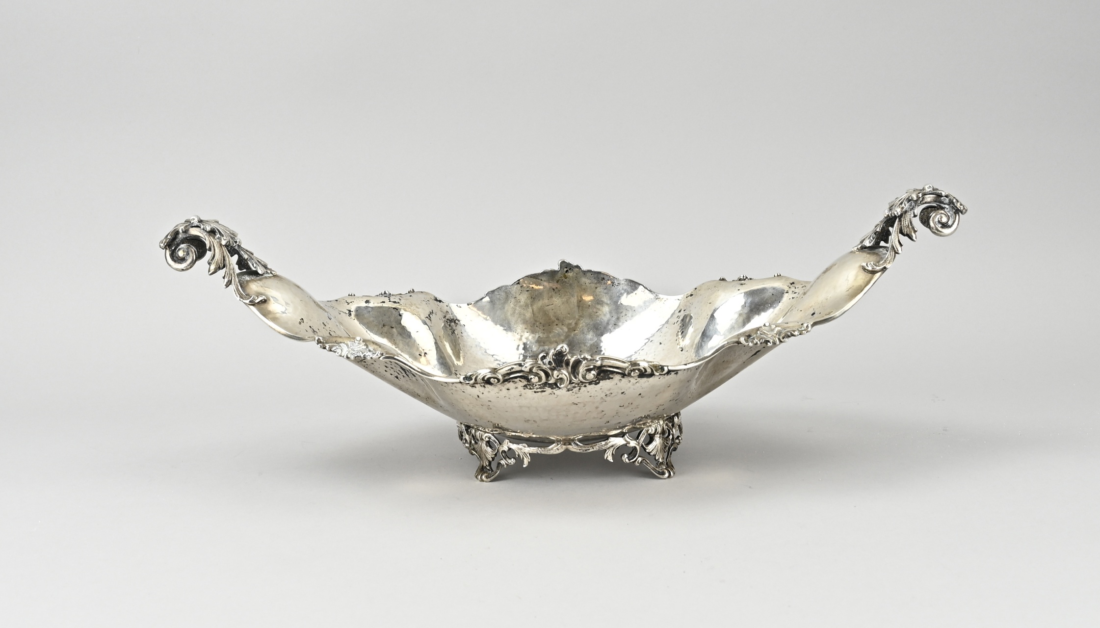 Silver fruit bowl