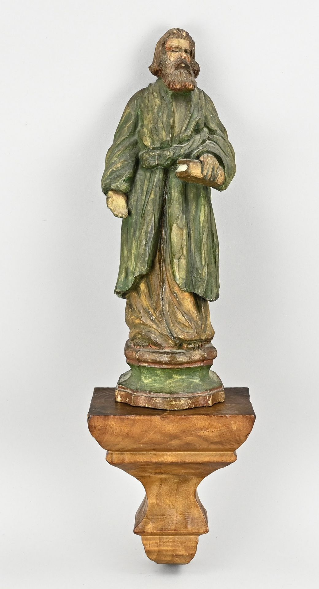 Apostle on console, H 48 cm.