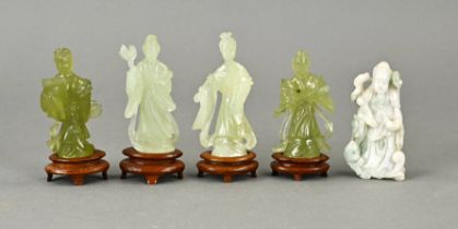 5x Jade figure (China/Japan)